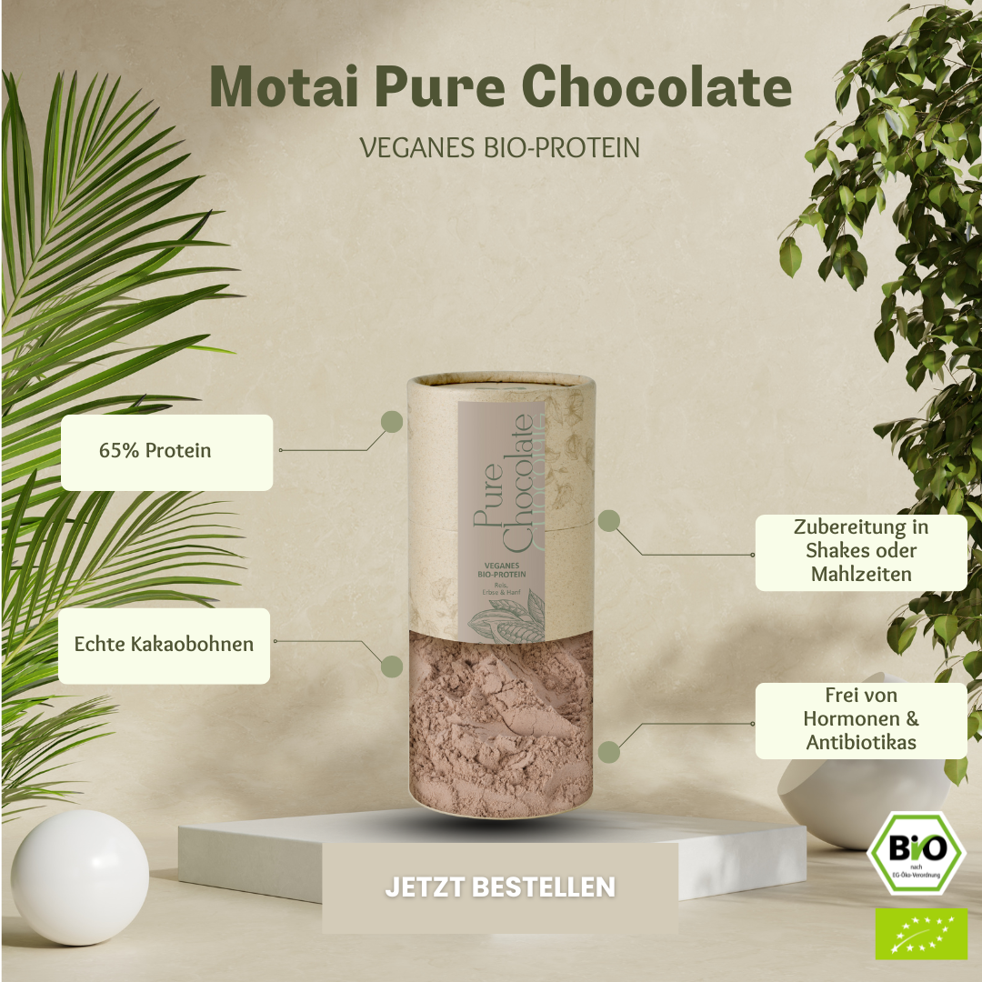Veganes Bio-Protein - Pure Chocolate – cremig, natürlich, schokoladig – dein Genussmoment nach dem Training