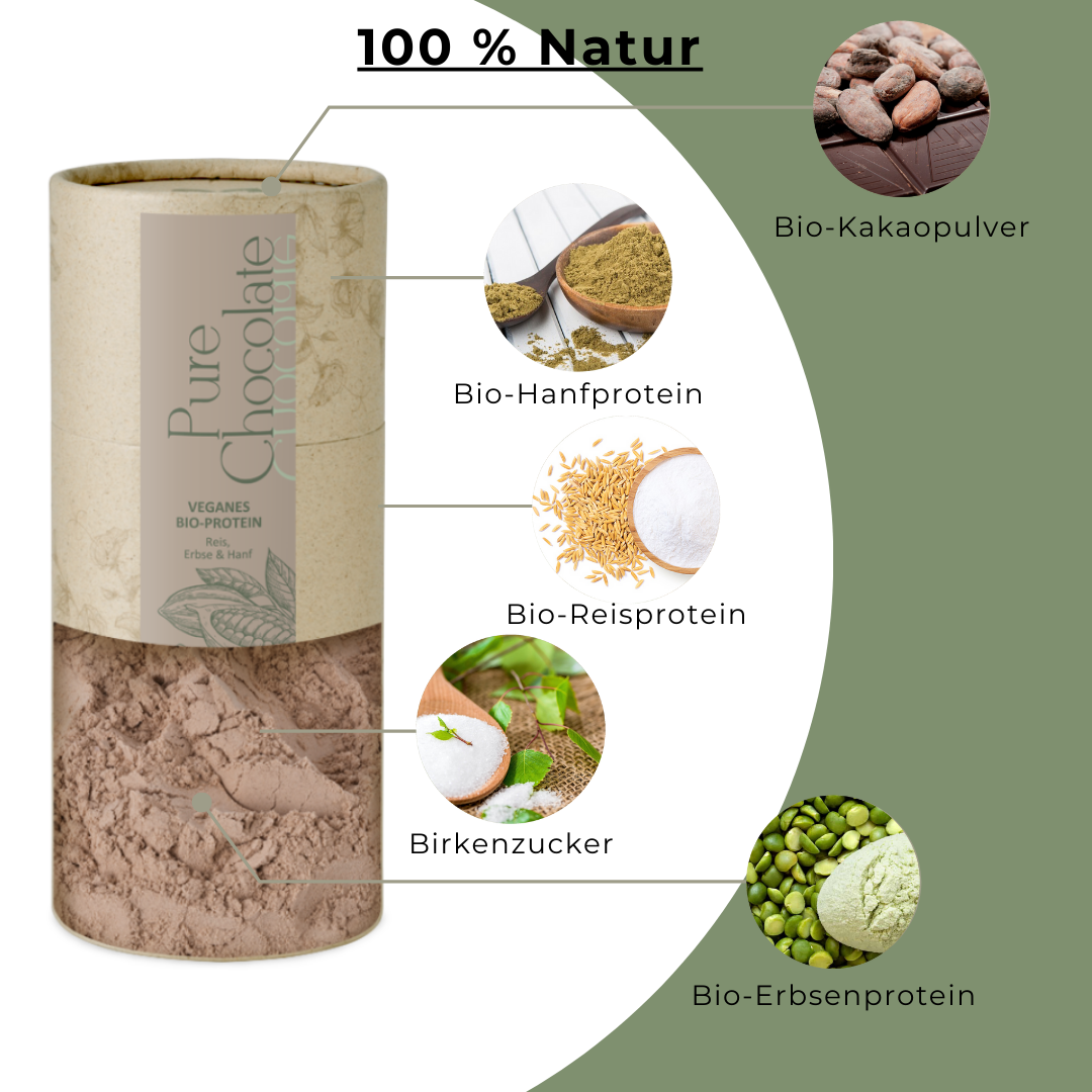 Veganes Bio-Protein - Pure Chocolate – cremig, natürlich, schokoladig – dein Genussmoment nach dem Training