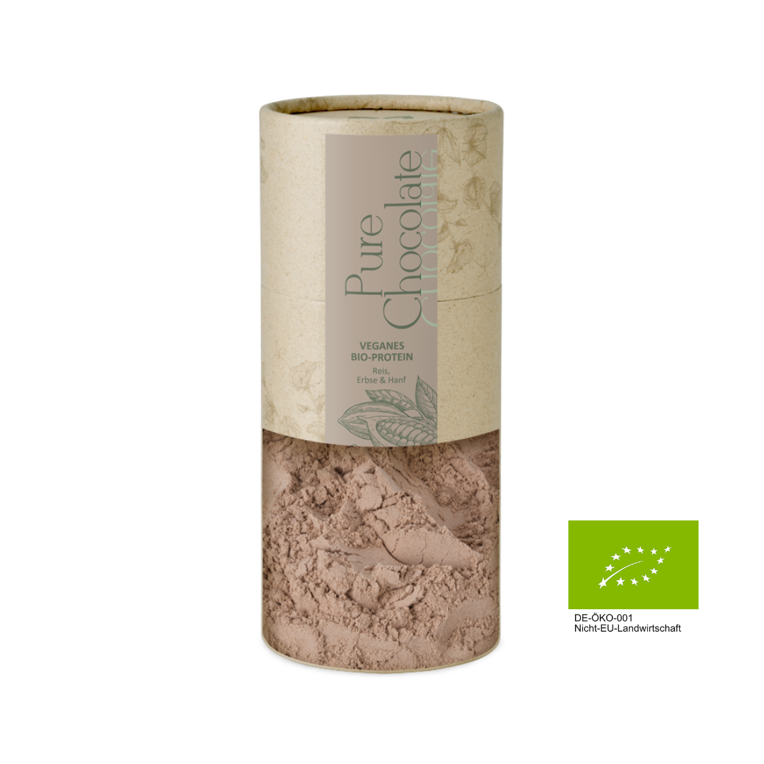 Veganes Bio-Protein - Pure Chocolate – cremig, natürlich, schokoladig – dein Genussmoment nach dem Training