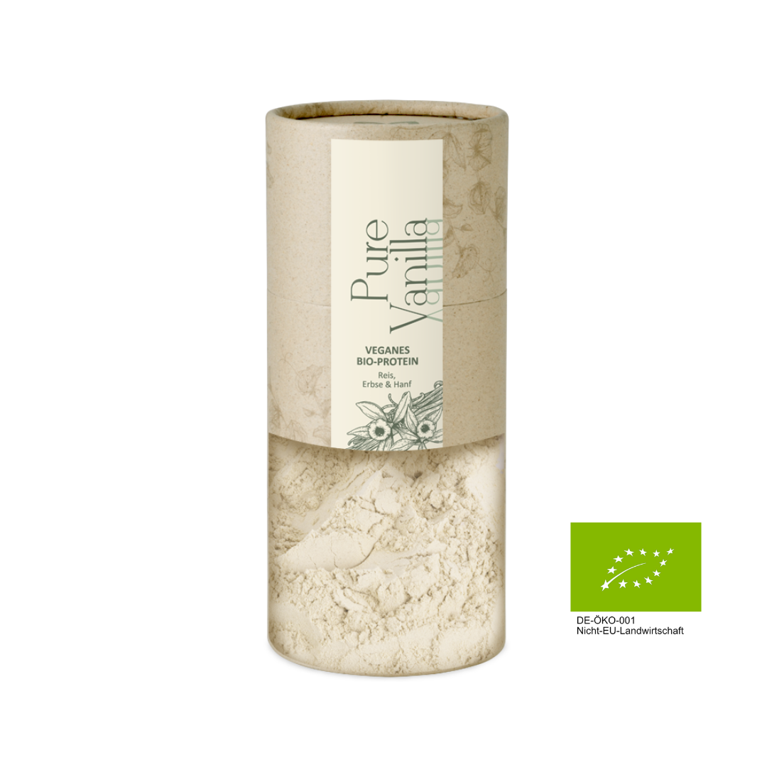 Veganes Bio-Protein - Pure Vanilla – zart, cremig, vanillig – die leichte Power für deinen Tag