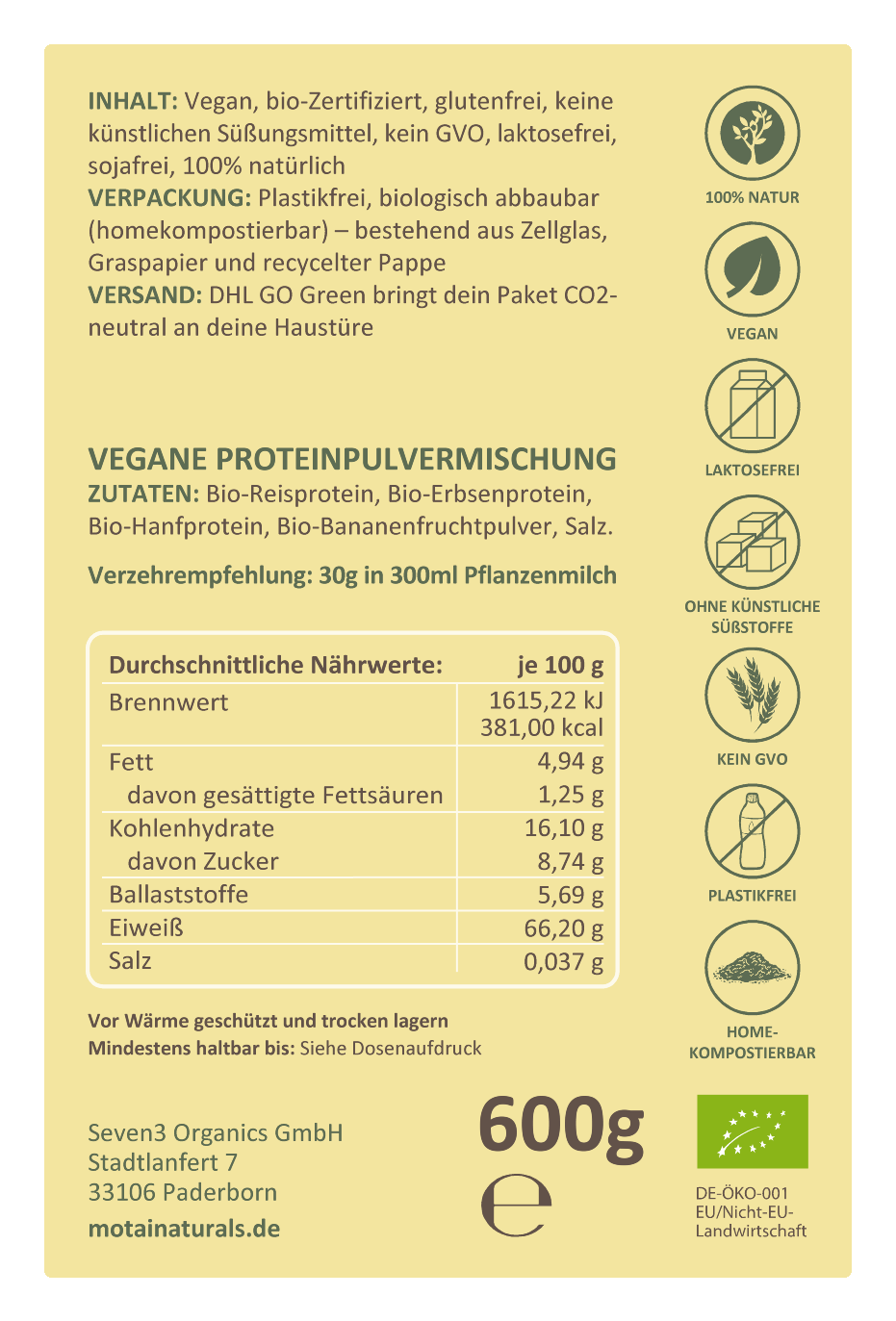 Veganes Bio-Protein - Soft Banana - Nachschub