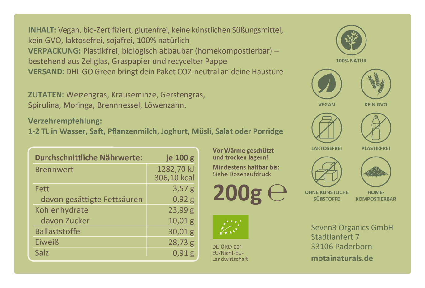 Bio Superfood Mix - Grassy Green - Nachschub